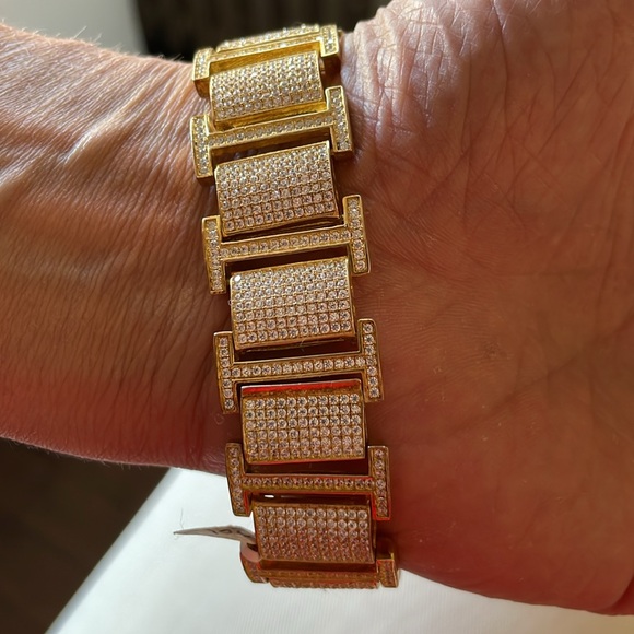 Blingbling bracelet for men Iceout stones - Picture 7 of 7